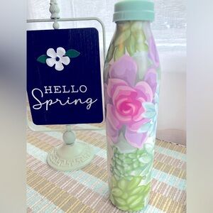 TAL STAINLESS STEEL WATER BOTTLE SUCCULENT/CACTUS DESIGN